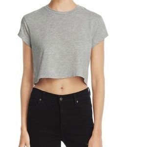 Splendid Cropped Grey Tee